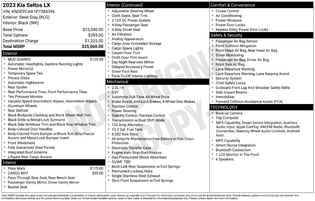 Certified 2023 Kia Seltos LX AWD/4WD image 31