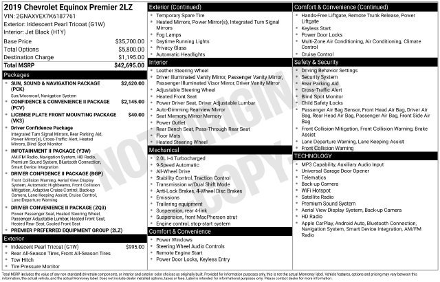 Used 2019 Chevrolet Equinox Premier AWD/4WD image 2