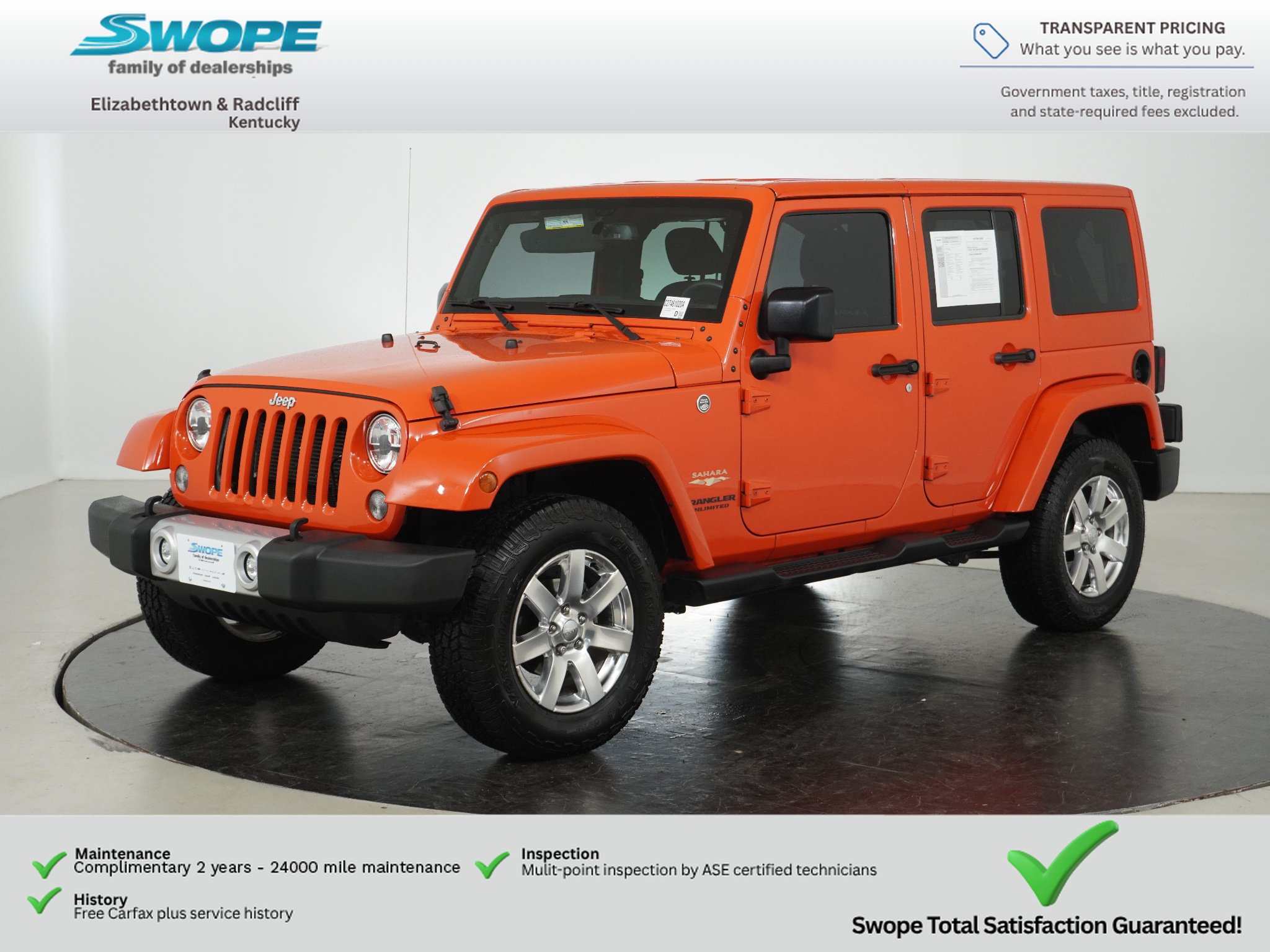 Used 2015 Jeep Wrangler Unlimited Sahara w/ Dual Top Group AWD/4WD image 7