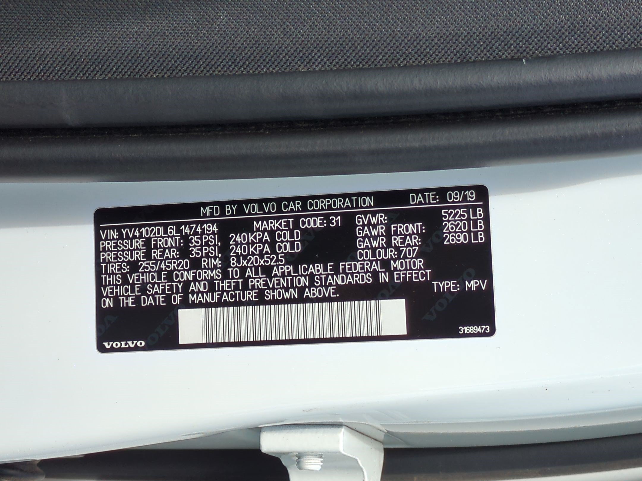 Used 2020 Volvo XC60 T5 Inscription w/ Protection Package Premier FWD image 33