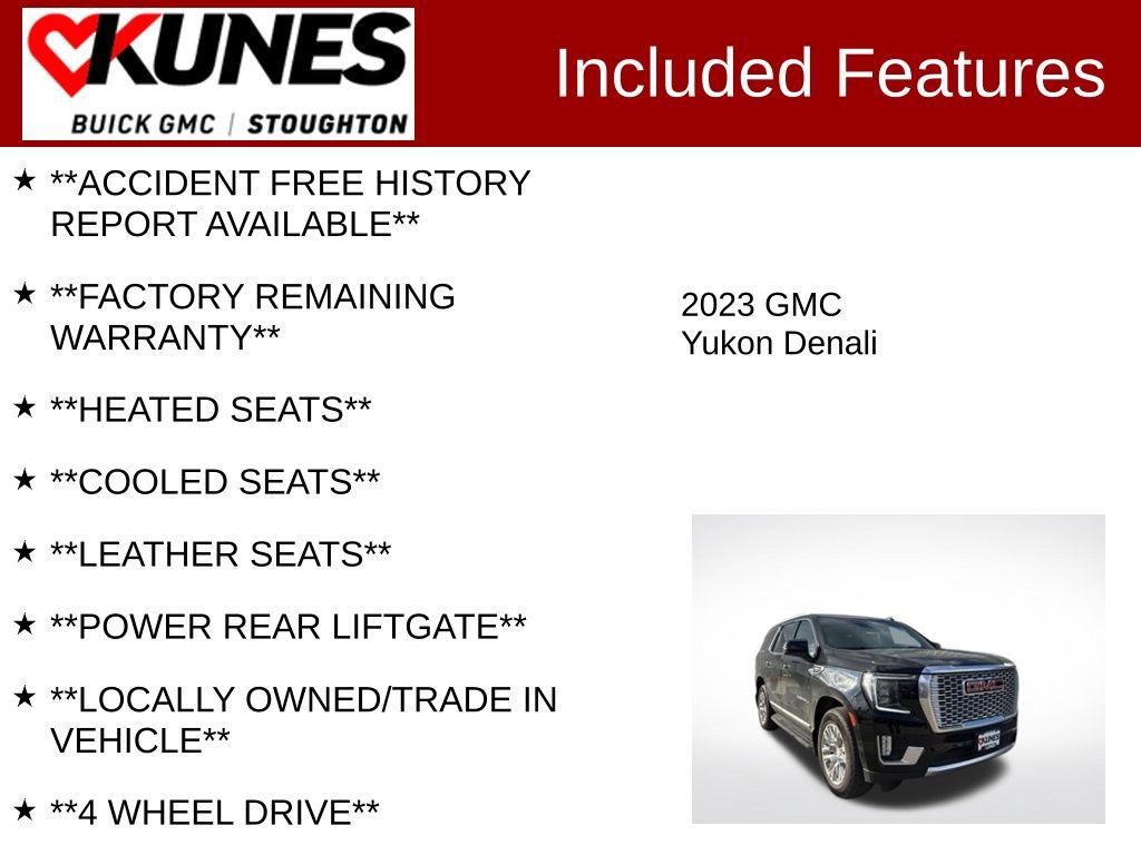 Used 2023 GMC Yukon Denali w/ LPO, Floor Liner Package image 3