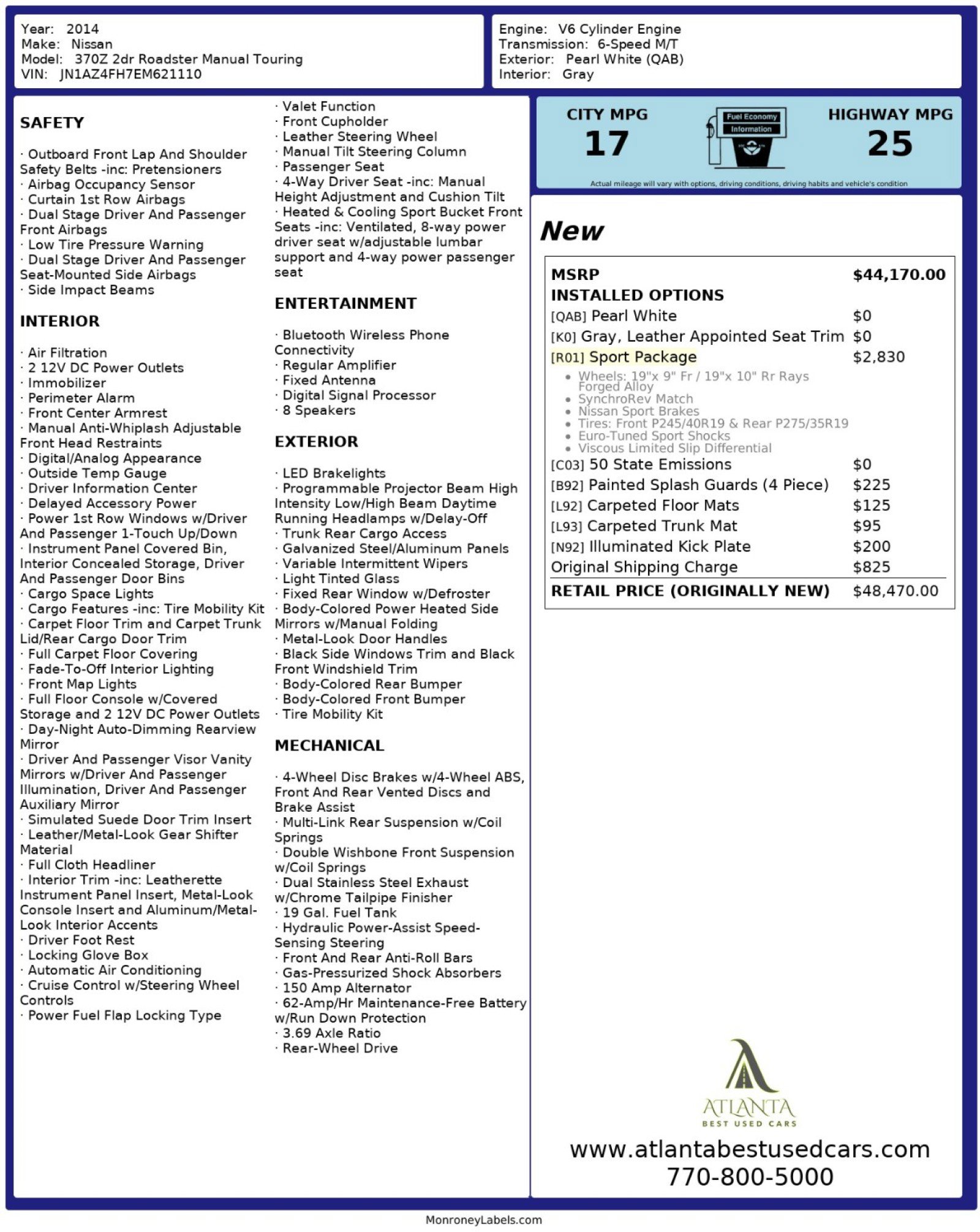 Used 2014 Nissan 370Z Touring w/ Sport Package image 48