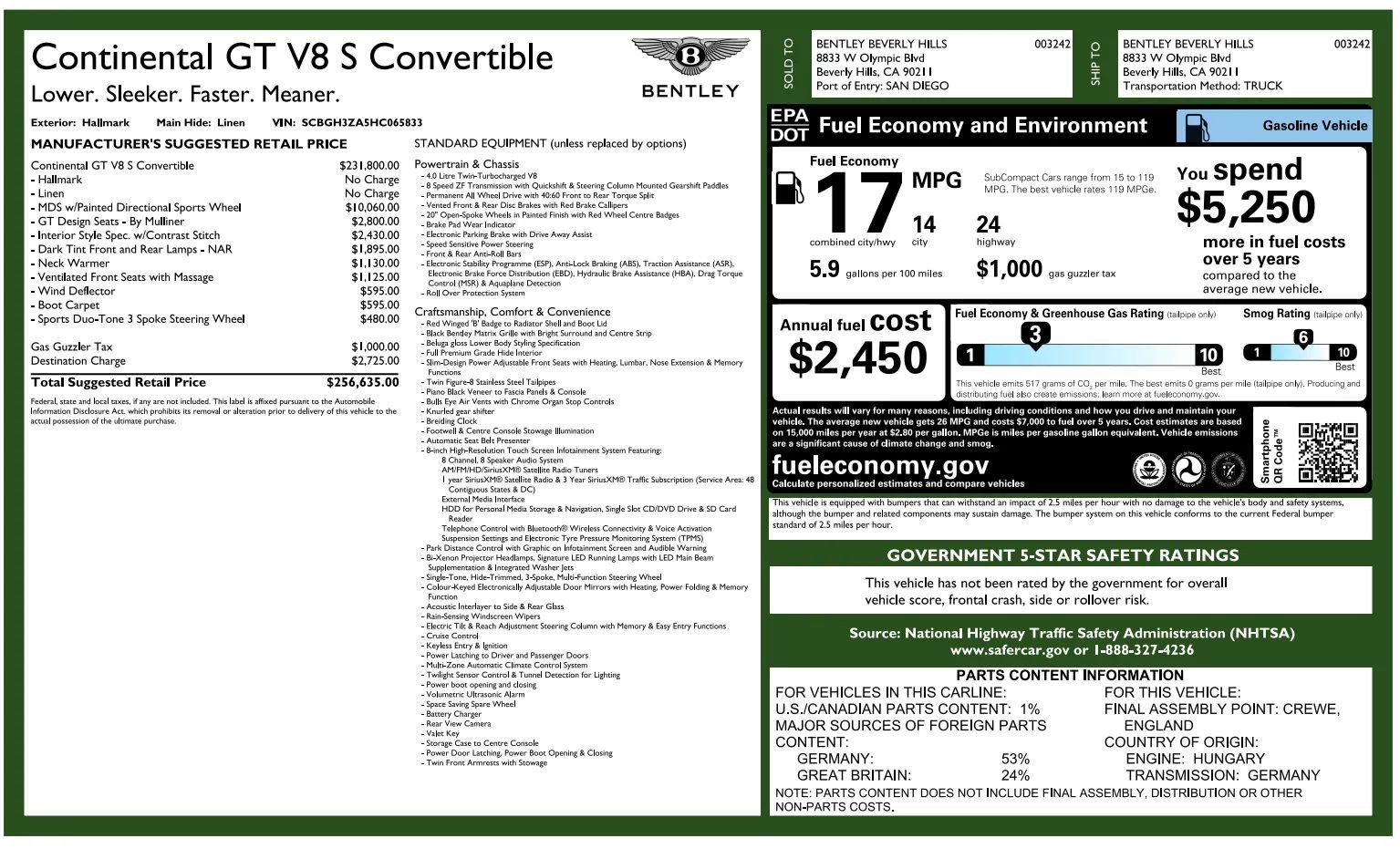 Used 2017 Bentley Continental GT V8 S AWD/4WD image 6