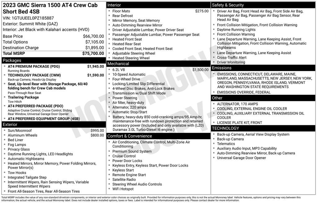 Certified 2023 GMC Sierra 1500 AT4 w/ AT4 Premium Package image 8