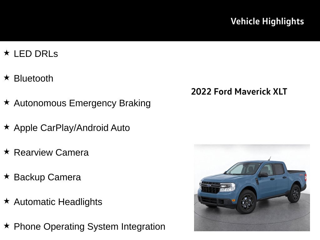 Used 2022 Ford Maverick XLT w/ Equipment Group 300A Standard AWD/4WD image 30