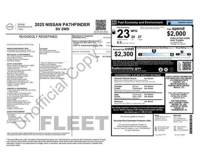 Used 2025 Nissan Pathfinder SV FWD image 3