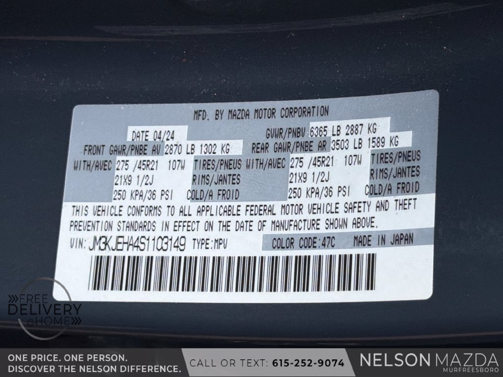 Certified 2025 MAZDA CX-70 Plug-In Hybrid w/ Premium Plus AWD/4WD image 31