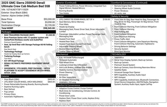Used 2025 GMC Sierra 2500 Denali Ultimate w/ Max Trailering Package AWD/4WD image 31