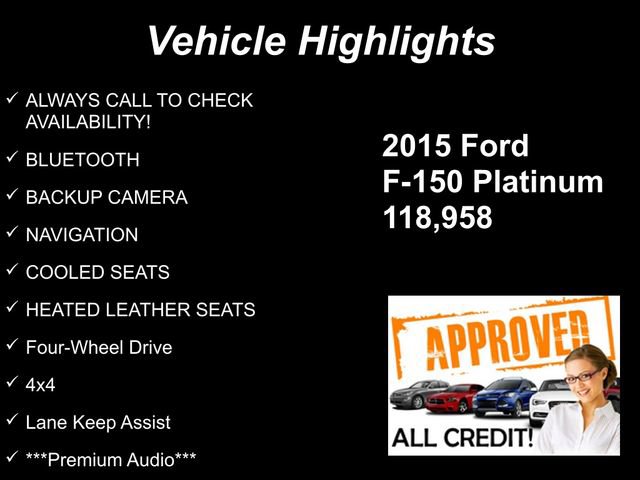 Used 2015 Ford F150 Platinum w/ Equipment Group 701A Luxury image 9