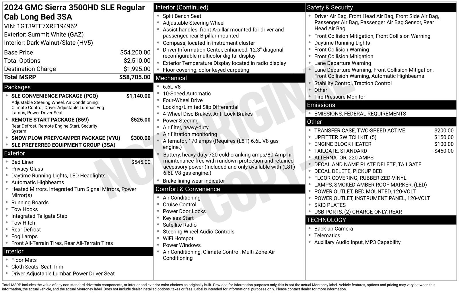 Certified 2024 GMC Sierra 3500 SLE w/ SLE Convenience Package image 33