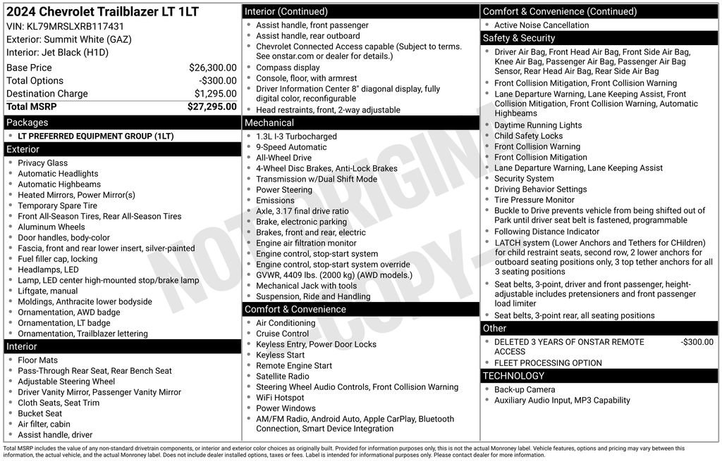 Used 2024 Chevrolet TrailBlazer LT AWD/4WD image 31