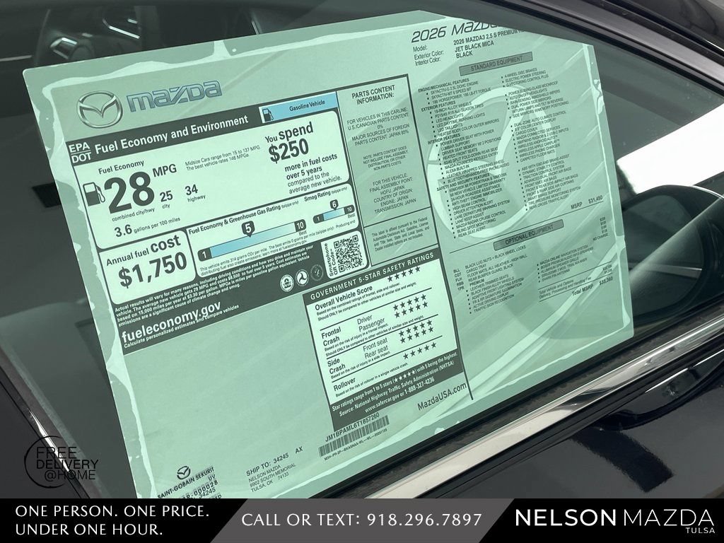 New 2026 MAZDA MAZDA3 2.5 S Hatchback w/ Premium Pkg FWD image 15