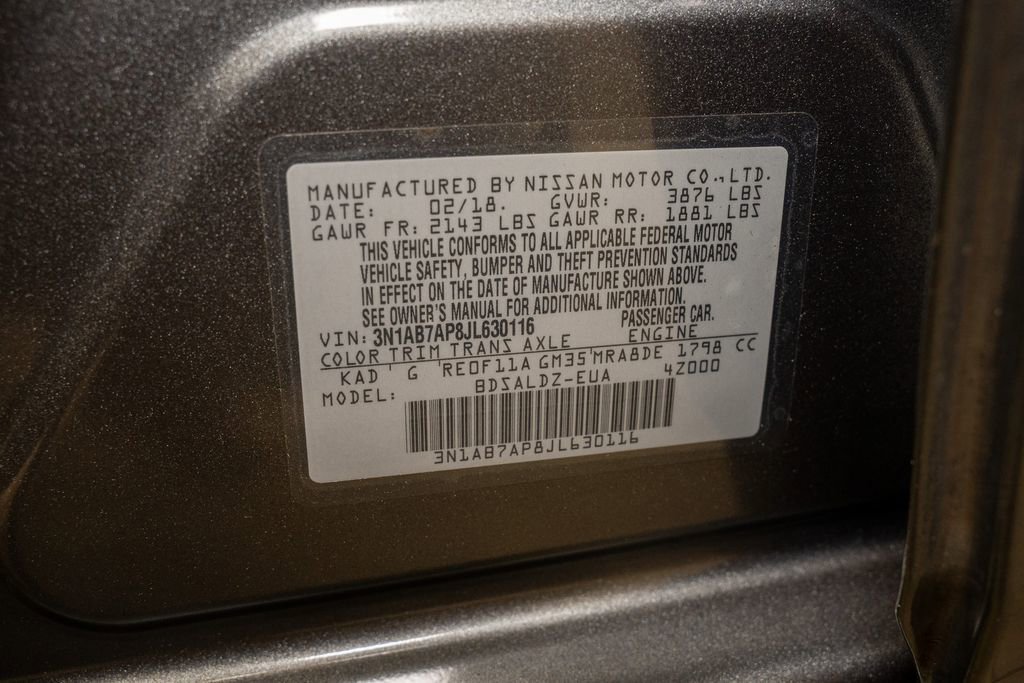 Certified 2018 Nissan Sentra SV image 20