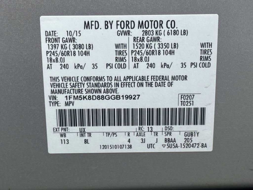 Used 2016 Ford Explorer XLT w/ Equipment Group 201A image 30