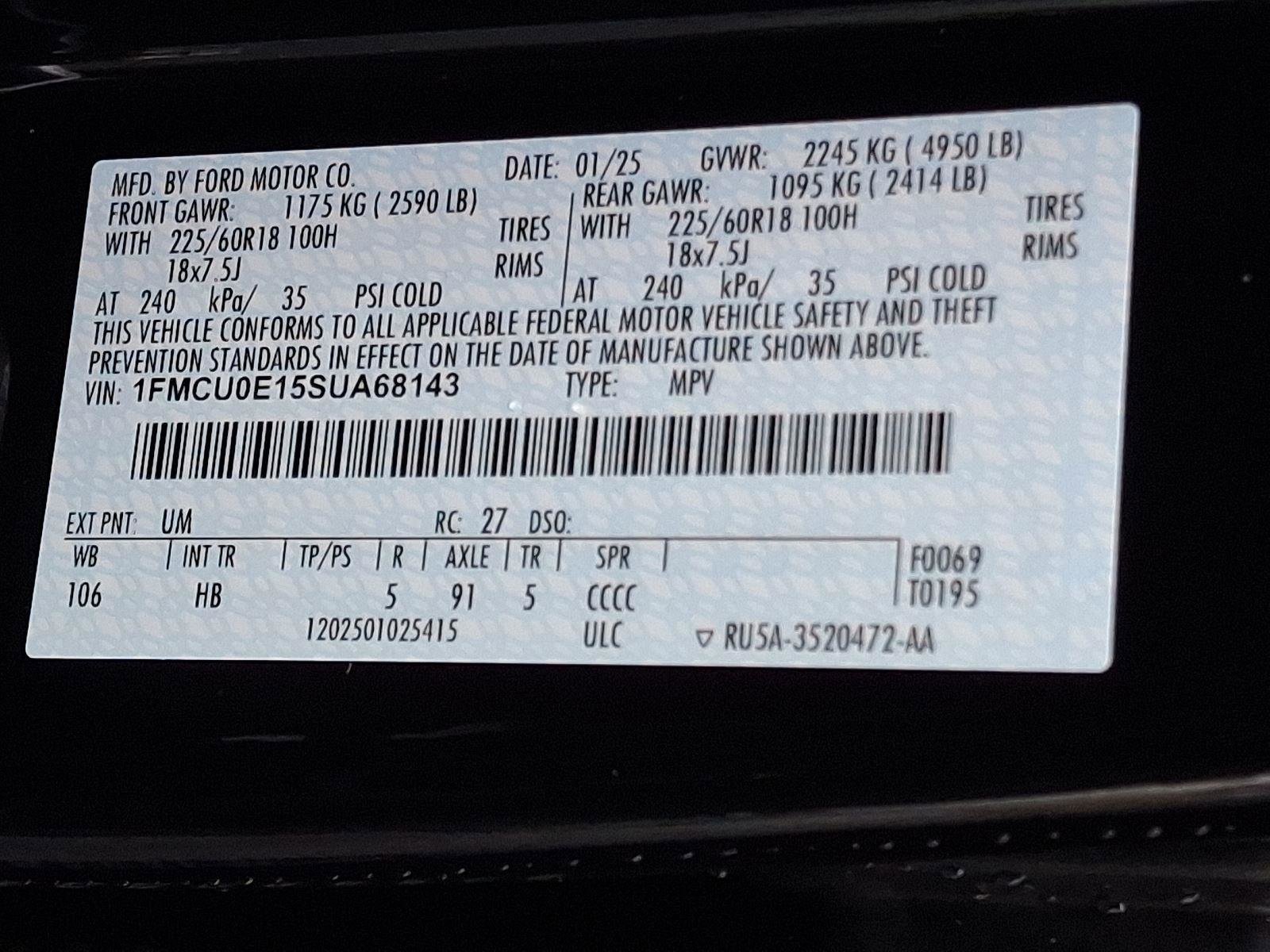 New 2025 Ford Escape SE image 10