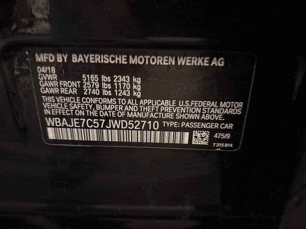 Used 2018 BMW 540i xDrive w/ Premium Package image 12