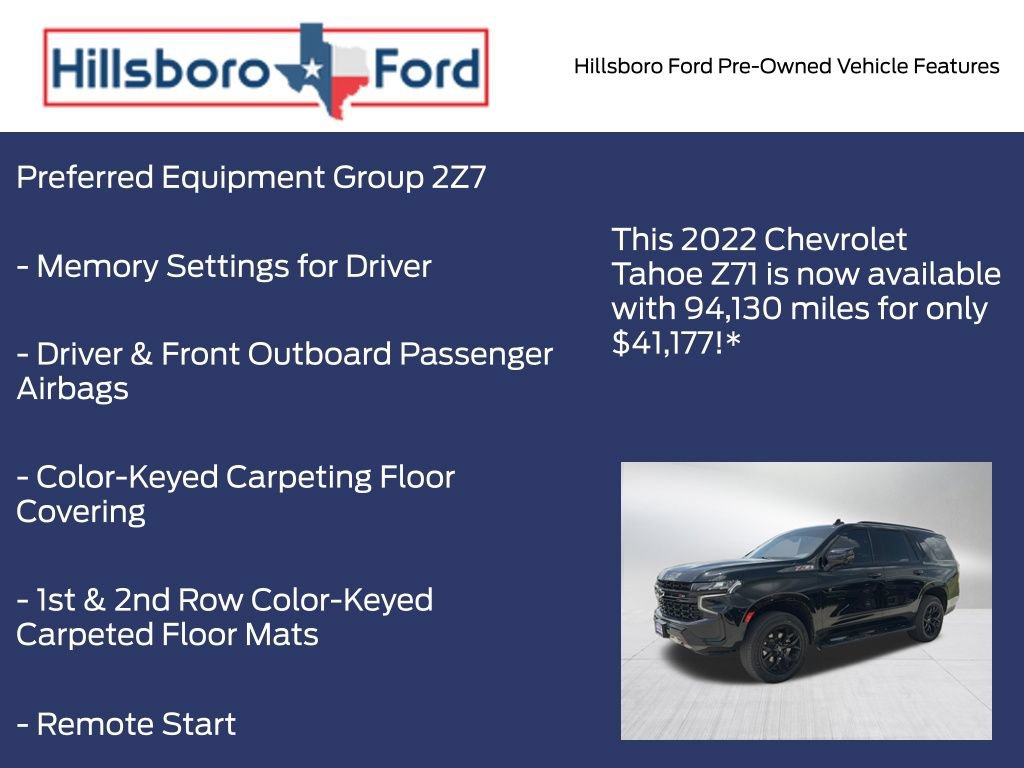 Used 2022 Chevrolet Tahoe Z71 w/ Luxury Package AWD/4WD image 3