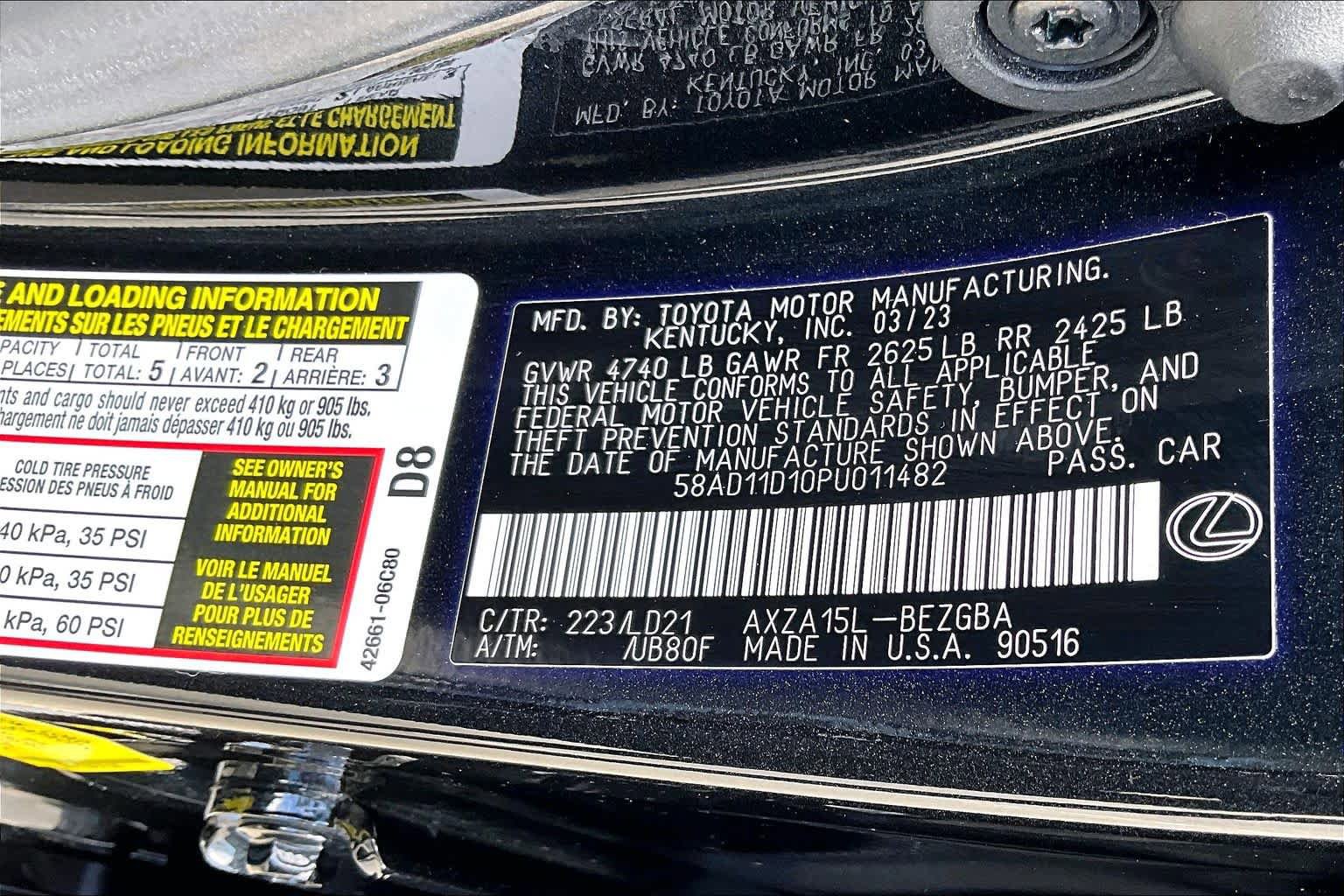 Used 2023 Lexus ES 250 w/ Premium Package AWD/4WD image 35