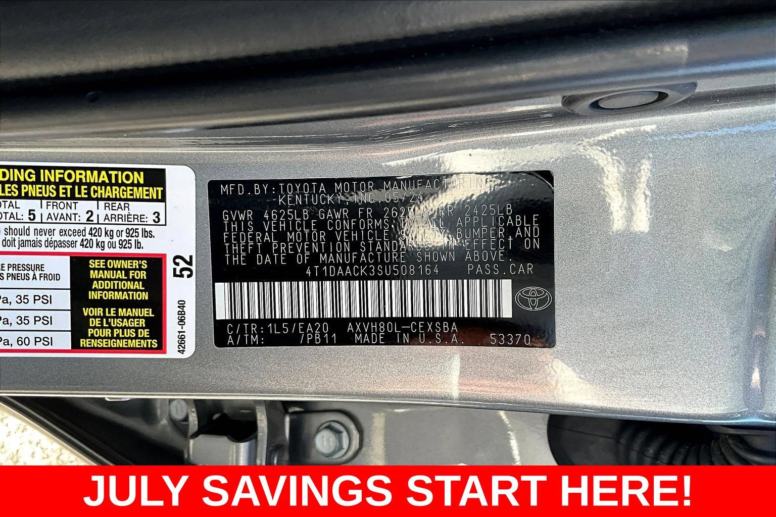 Used 2025 Toyota Camry LE FWD image 24