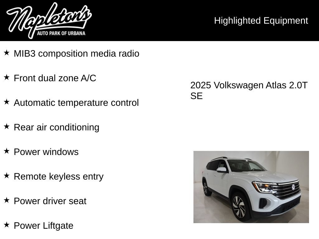Used 2025 Volkswagen Atlas SE FWD image 15