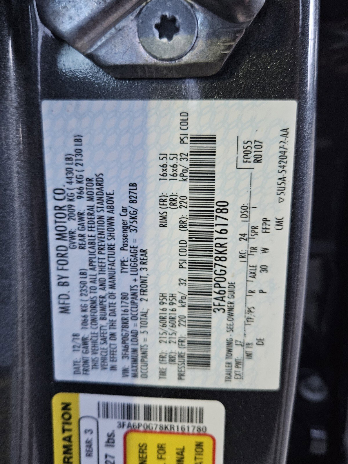 Used 2019 Ford Fusion S image 25