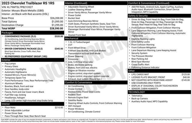 Certified 2023 Chevrolet TrailBlazer RS w/ Convenience Package image 5