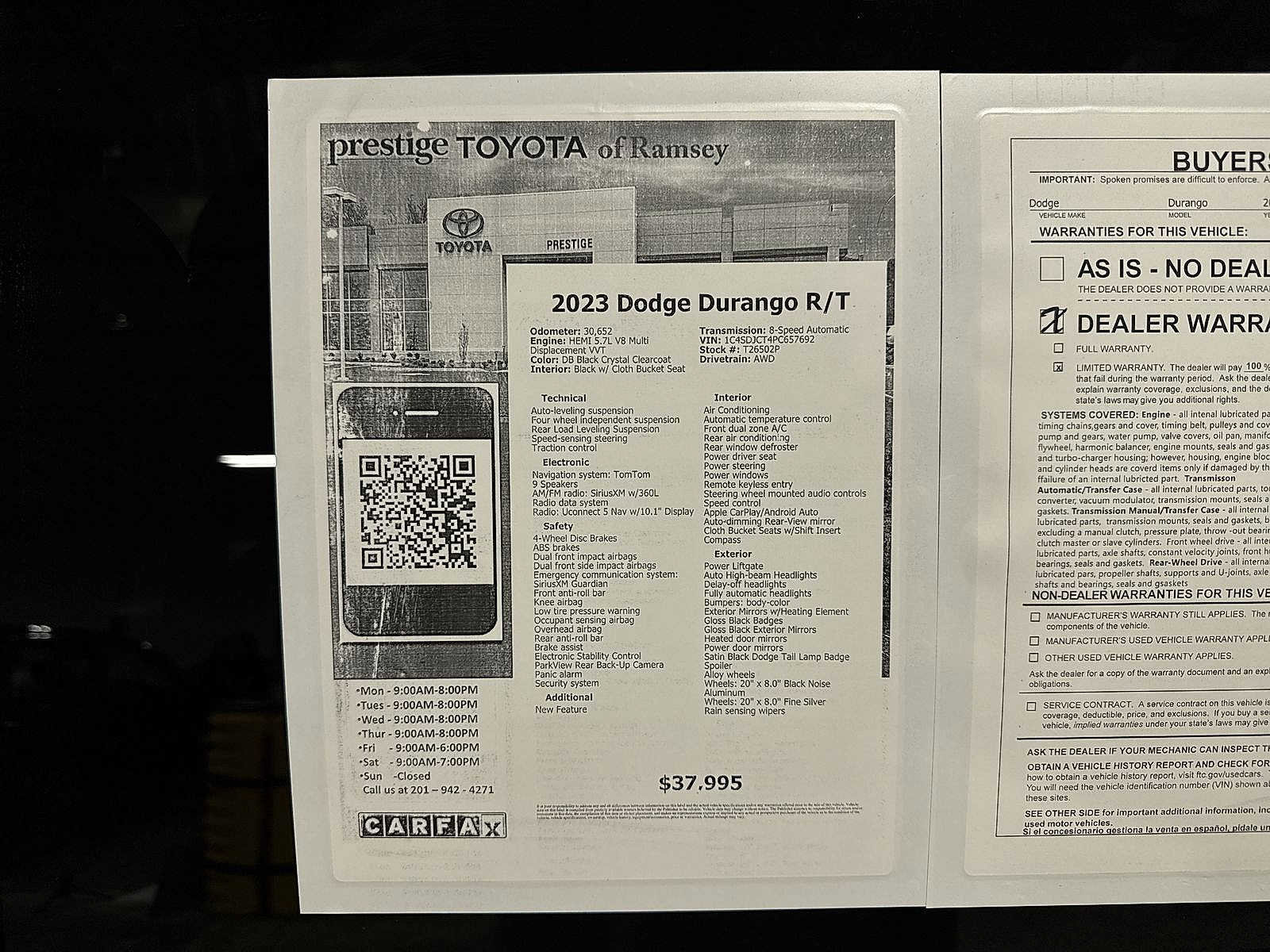 Used 2023 Dodge Durango R/T w/ Blacktop Package image 13