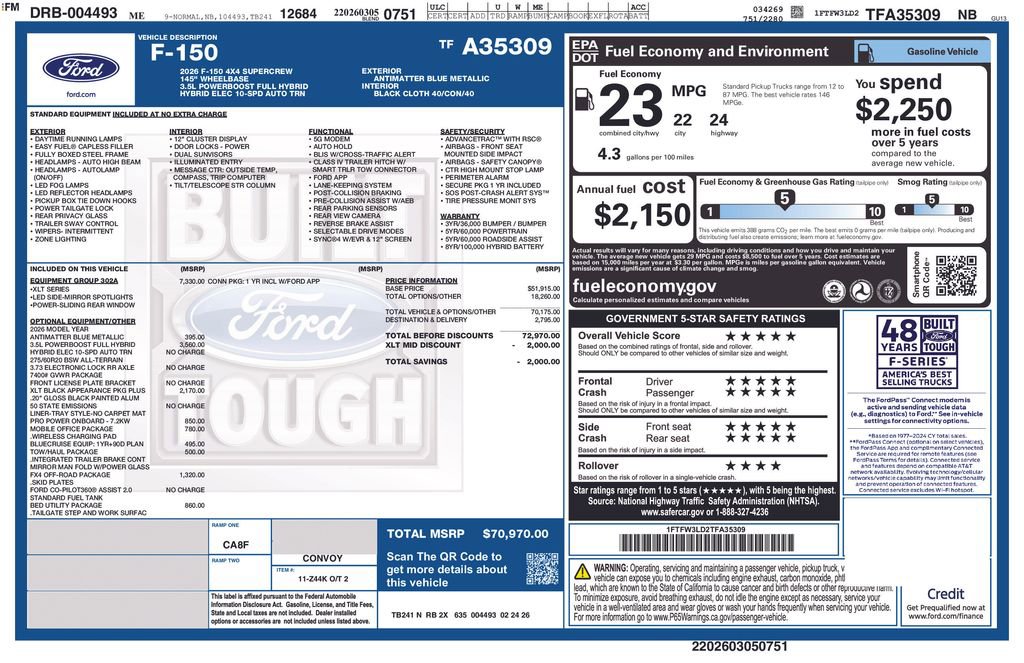 New 2026 Ford F150 XLT AWD/4WD image 41