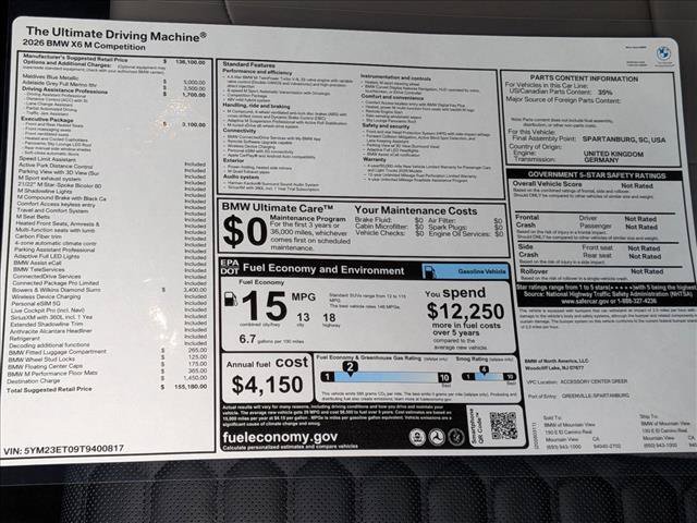 New 2026 BMW X6 M Competition w/ Executive Package AWD/4WD image 20