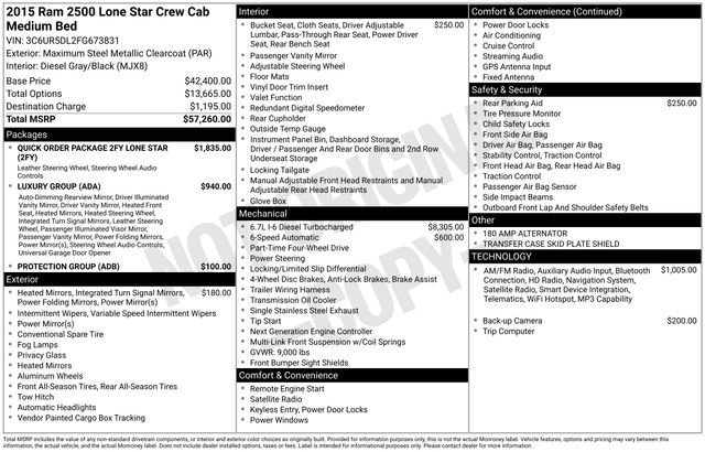 Used 2015 RAM 2500 Lone Star AWD/4WD image 2