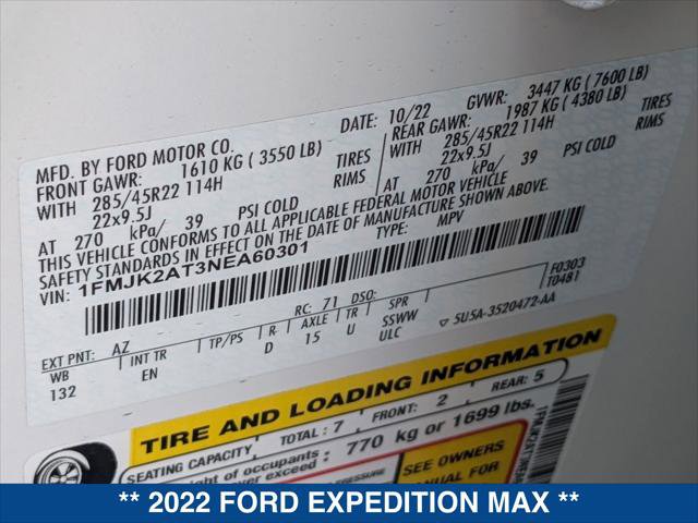 Certified 2022 Ford Expedition Max Limited image 23