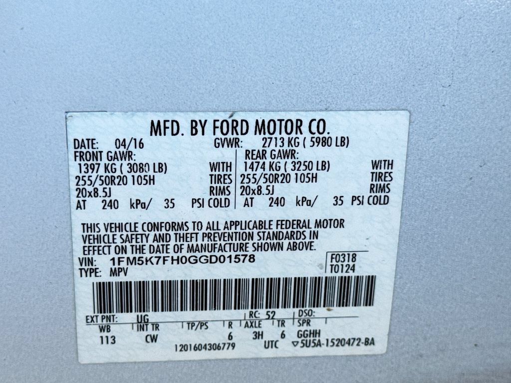 Used 2016 Ford Explorer Limited w/ Equipment Group 301A FWD image 42