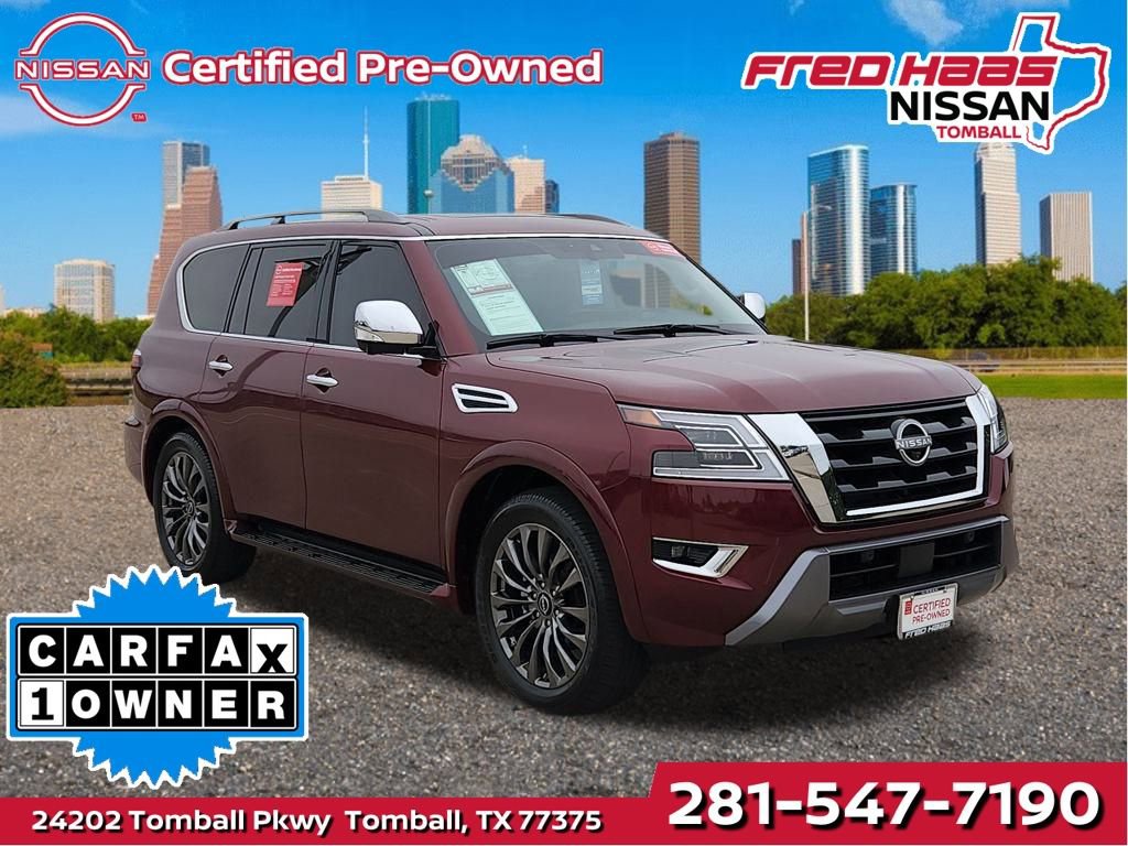 Certified 2024 Nissan Armada Platinum w/ Captain's Chairs Package image 1