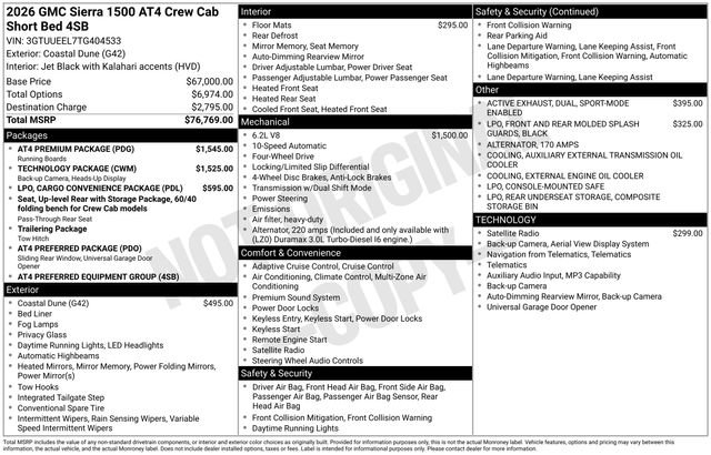 New 2026 GMC Sierra 1500 AT4 w/ AT4 Premium Package AWD/4WD image 4