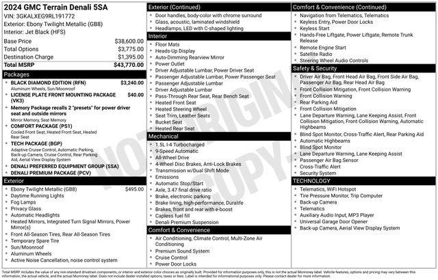 Used 2024 GMC Terrain Denali w/ Black Diamond Edition image 28