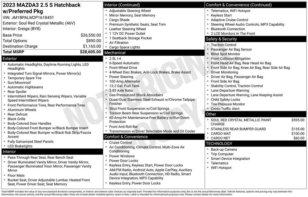 Used 2023 MAZDA MAZDA3 s image 21