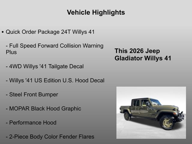 New 2026 Jeep Gladiator Willys AWD/4WD image 35