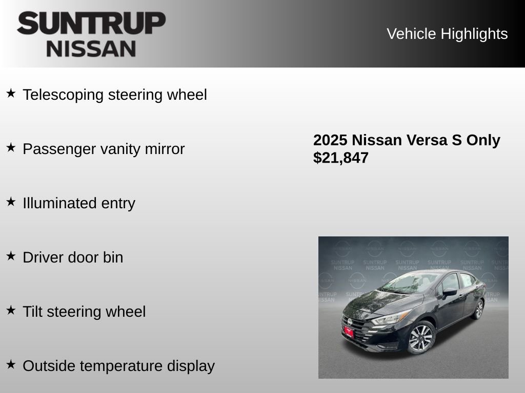 Used 2025 Nissan Versa S w/ S Plus Package FWD image 40