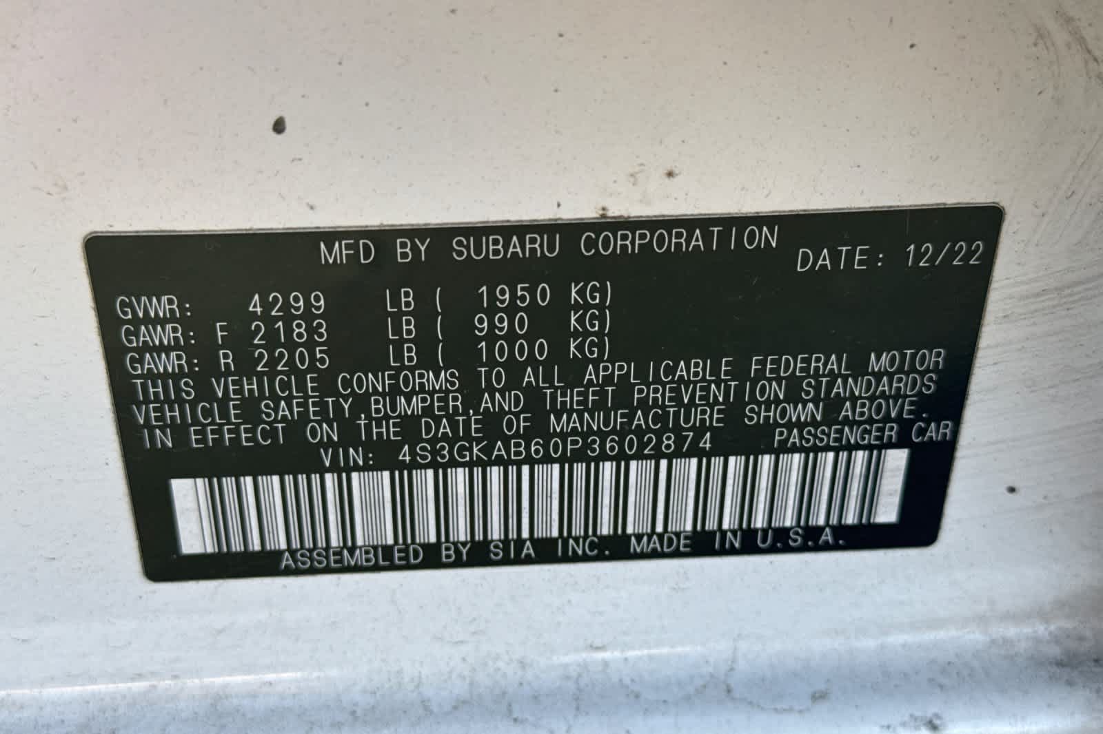 Used 2023 Subaru Impreza 2.0i AWD/4WD image 30