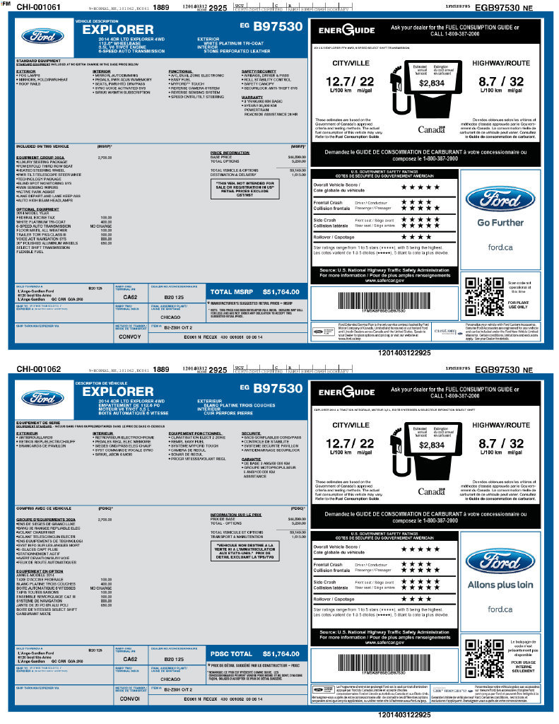 Used 2014 Ford Explorer Limited w/ Equipment Group 302A AWD/4WD image 10