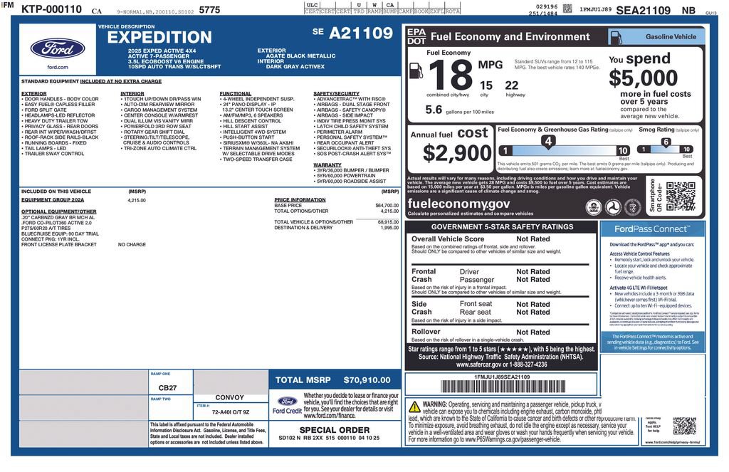 Certified 2025 Ford Expedition Active AWD/4WD image 45