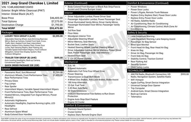 Used 2021 Jeep Grand Cherokee L Limited w/ Luxury Tech Group II image 15