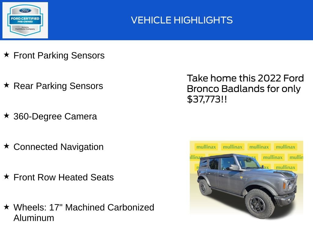 Used 2022 Ford Bronco Badlands AWD/4WD image 19