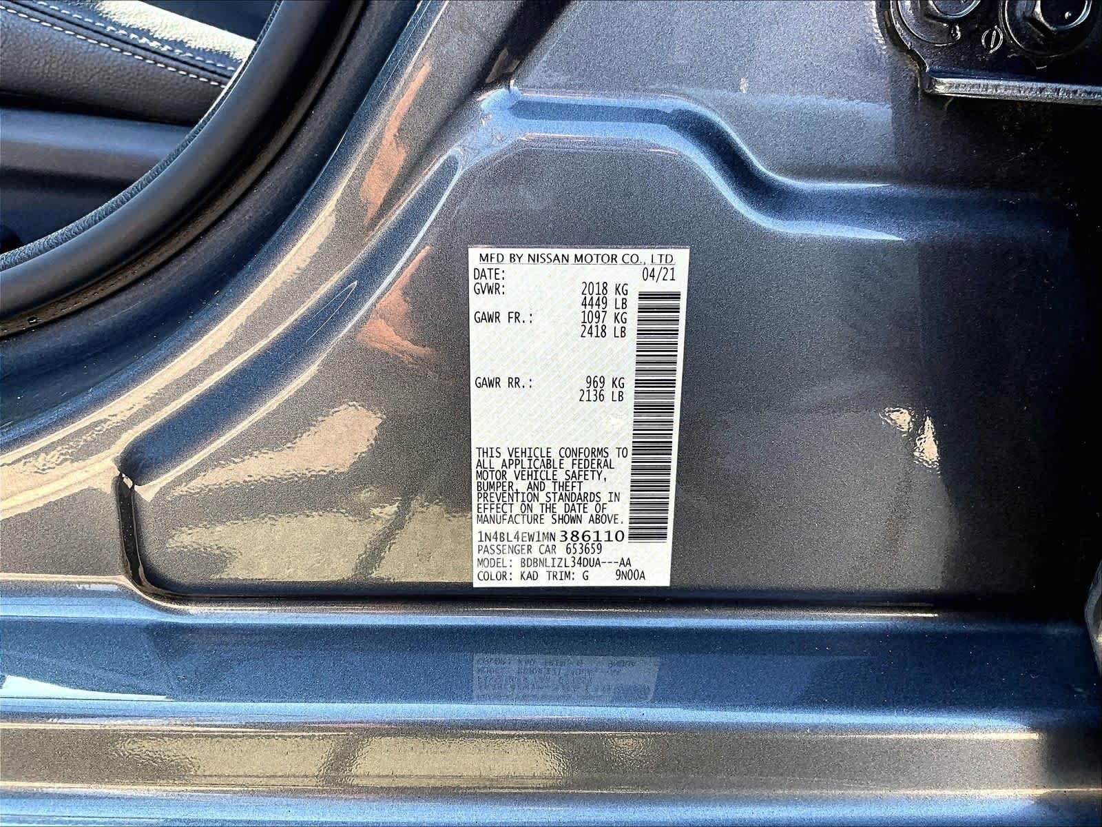 Certified 2021 Nissan Altima 2.5 SL image 34