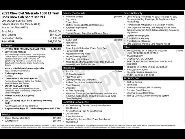 Certified 2023 Chevrolet Silverado 1500 LT Trail Boss w/ LT Trail Boss Premium Package image 58