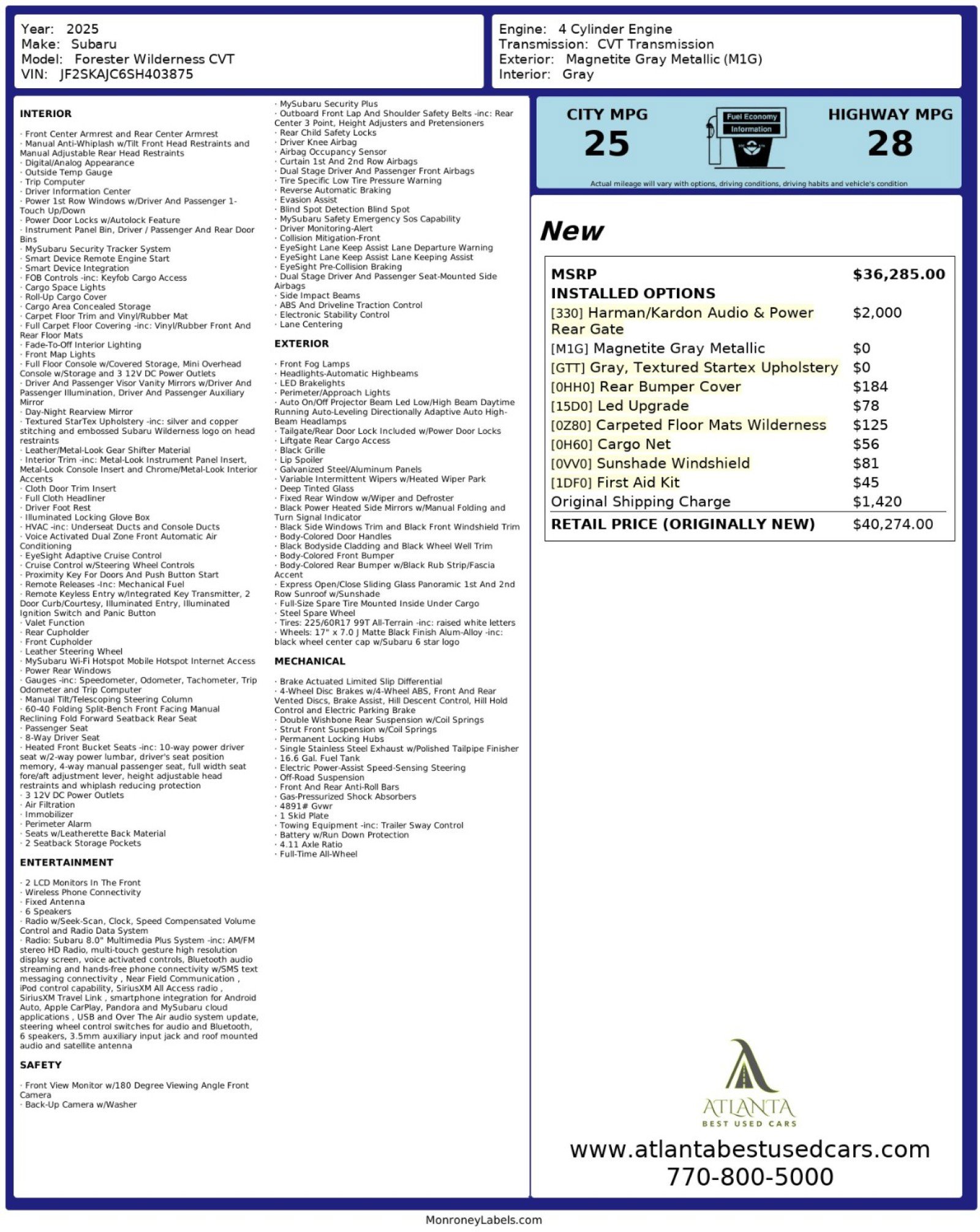 Used 2025 Subaru Forester Wilderness image 54