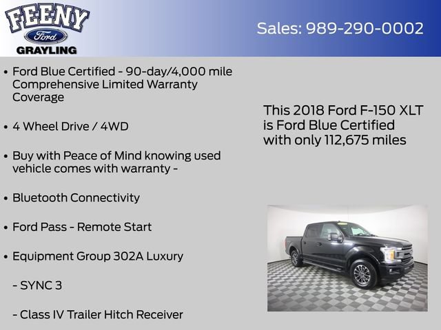 Used 2018 Ford F150 XLT w/ Equipment Group 302A Luxury AWD/4WD image 4