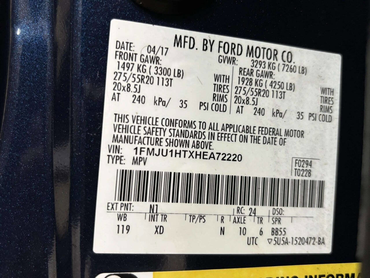 Used 2017 Ford Expedition XLT w/ Equipment Group 202A RWD image 43