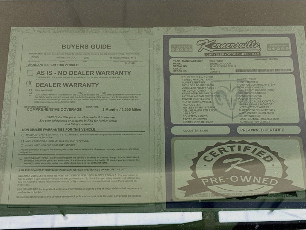 Used 2022 Ford Bronco Wildtrak AWD/4WD image 36