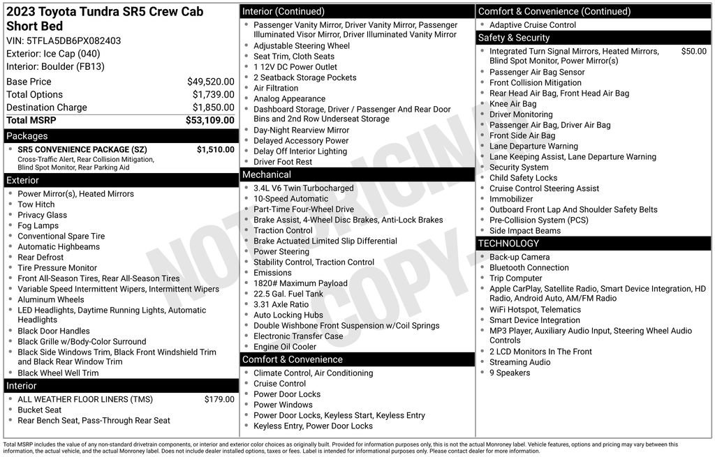 Used 2023 Toyota Tundra SR5 w/ SR5 Convenience Package AWD/4WD image 5
